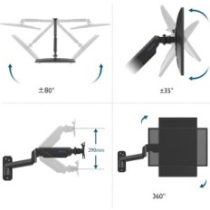 Držák monitoru BONTEC GWM01, 13-42 '', Wall, VESA 200/100/75, použitý