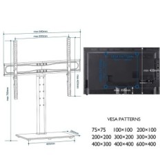 Stánek Stánek BONTEC ST13, 32-65 '', až 45 kg, VESA 600x400mm
