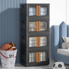 Plastic Haixin 32 L Storage Kast, 6 tükki, must