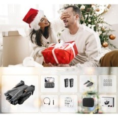 Sammenleggbar drone med Mingfuxin Drone I3 Pro-kamera, med Live FPV-video