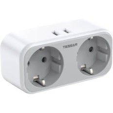 Adapter TESSAN TS-321-UK Wtyczka, 4 w 1 Wtyczka UK, z 2 gniazdami i 2 USB