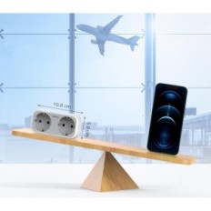 Tessan TS-321-UK Adaptter Plug, 4 en 1 enchufe del Reino Unido, con 2 tomas y 2 USB