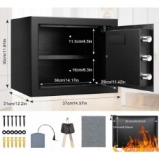 Tiskgg Sicuro con borsa ignifuga per documenti 30x31x37cm 30L, utilizzato