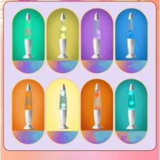 Magma liquide lampe lampe lampe de lampe, 7 couleurs, 33 cm, utilisée
