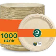 Placas de papel desechables Eco Soul, 100% compostable 10 '', 1000 PCS