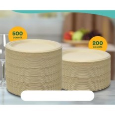 Jednorázové papírové desky Eco Duše, 100% kompostovatelné 10 '', 1000 ks