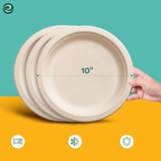 Πλάκες χρήσης μίας χρήσης Eco Soul, 100% λιπασματοποίηση 10 ', 1000 τεμ