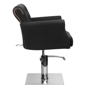 Kadernícke kreslo Hair System BER 8541 čierne — bočný pohľad