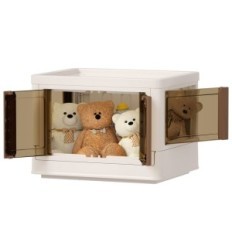 Recipientes plásticos para armazenamento de hemixina com tampas, 72 l, 3 pcs.