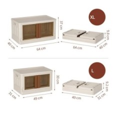 Plastic containers for Haixin storage with lids, 72 l, 3 pcs.