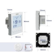 Thermostat for BEK BOT-313 gas boiler, from Amazon Alex and Google Home