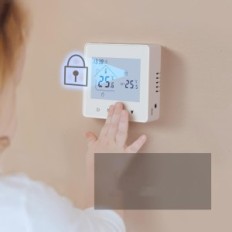 Digital BEK BOT-R6W-F thermostat for gas boiler, works from 3 AA, white