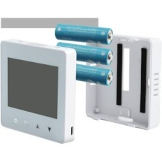 Digitální BEK BOT-R6W-F termostat pro plynový kotel, pracuje od 3 AA, bílá