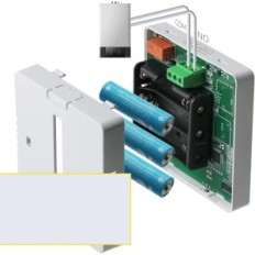 Digitálny bek Bot-R6W-F Thermostat pre plynový kotol, pracuje z 3 AA, biela
