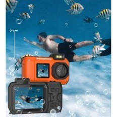 Mereximi D50 4K 65 MP Underwater kamera med 64 GB kort, efter reparation