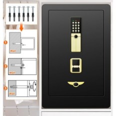 Stor brannbestandig Safe Mejasg 80L med dokumentpose 60 x 40 x 34 cm
