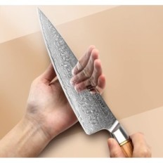 Conjunto de cuchillos Xinzuo, 8 piezas, 73 capas de acero Damasciano, profesional