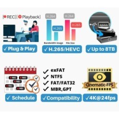 Videoregistratore CLONERALLANIANCE CA-989UP 4K con codec H.265 / H.264