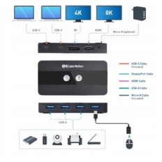 KVM Cable Matters Controller 201085-BLK HDMI, 4XUSB 3,0 4K 60Hz, utställning