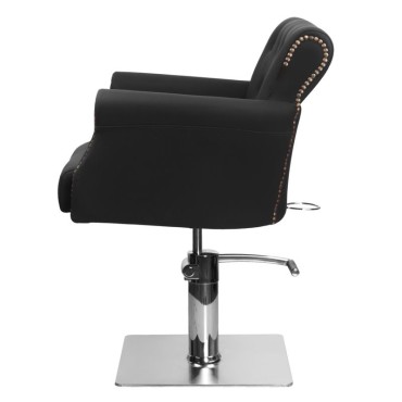 Hair system barber chair ber 8541 black — side view