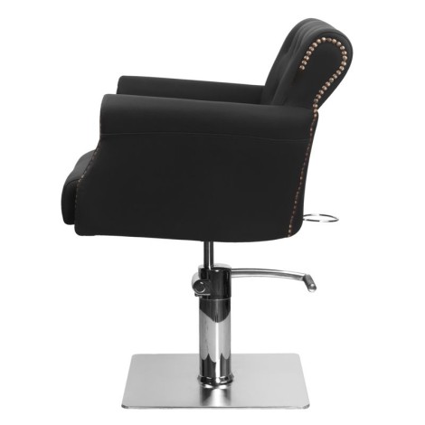 Kadernícke kreslo Hair System BER 8541 čierne — bočný pohľad