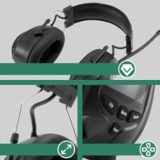 Protear E8830BTDAB +, DAB / DAB + / FM Beskyttende hodetelefoner, DAB / DAB + / FM, Bluetooth 5.3, SNR30DB