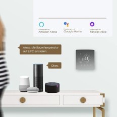 Bek Mirror TGR85WIFI-WPB Termostat, Wi-Fi, med Alex, Google Assistant, 3A