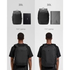 TomToc T65S1D1 LAPTOP reppu, Urbanex-T65, Cordura, 20L, 15,6 '', Musta