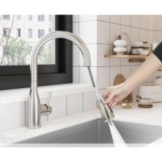 Rubinetto da cucina Juanny Hu-Xi-96 con doccia estratta, acciaio inossidabile