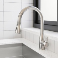 JUANNY HU-XI-96 kitchen faucet with extracted shower, stainless steel