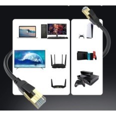 Cavo Ethernet Griso Cat8, 50 m, 40 Gbit / s, 2000 MHz, Placcato oro Placcato RJ45