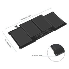 Asuncell A1496 / A1405 / A1377 Batterie für MacBook Air 13 '', 7,6V, 7200mAh, 55Wh