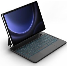 Case med Goojodoq A1916 tastatur til Samsung Galaxy Tab S9 Fe 2023, Sort