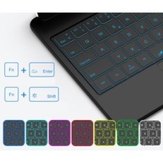 Veske med Goojodoq A1916 Tastatur for Samsung Galaxy Tab S9 Fe 2023, Svart