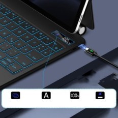 Case with GooJodoQ A1916 keyboard for Samsung Galaxy Tab S9 FE 2023, black