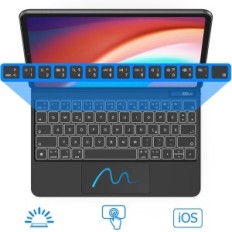 Goojodoq A1895 PRO tipkovnici za I1895 PRO za ipad Pro 11 / iPad zrak 5/4, crna izložba