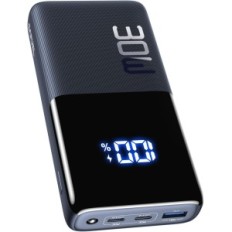Power Bank Safuel 20000 mAh, 30 W, USB A PD QC, USB C, melna, izstāde