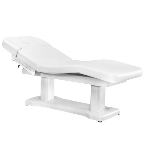 Camilla cosmética Spa Azzurro 818a blanca calefactable 4 motores — vista lateral
