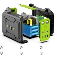 Sinkueu 99WH / 27000mAh 100W Solární nabíječka s USB C / AC / DC výstupem