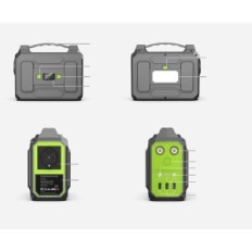 Sinkueu 99Wh / 27000mAh 100W sol oplader med USB C / AC / DC output