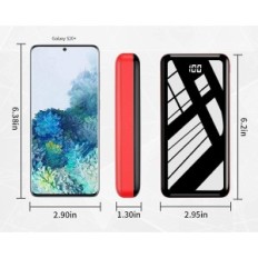 PowerBank Bextoo PC3 27000 mAh, 3 izhodi in 2 vhodi, rdeča