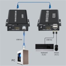 KVM-Extender xykjobc HKE120 4K HDTV, HDMI, Extender Ethernet (60m)