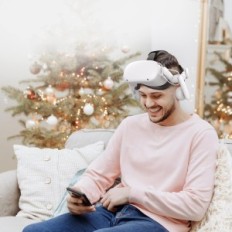 Kiwi Design QA01B Držalo glave za VR očala, bela (brez okularjev)