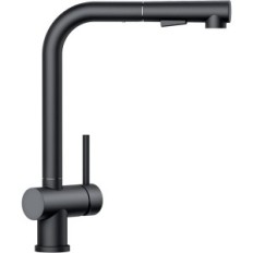 Bateria de cozinha Forius Dekf17, preto, bico de pull-out, aço inoxidável