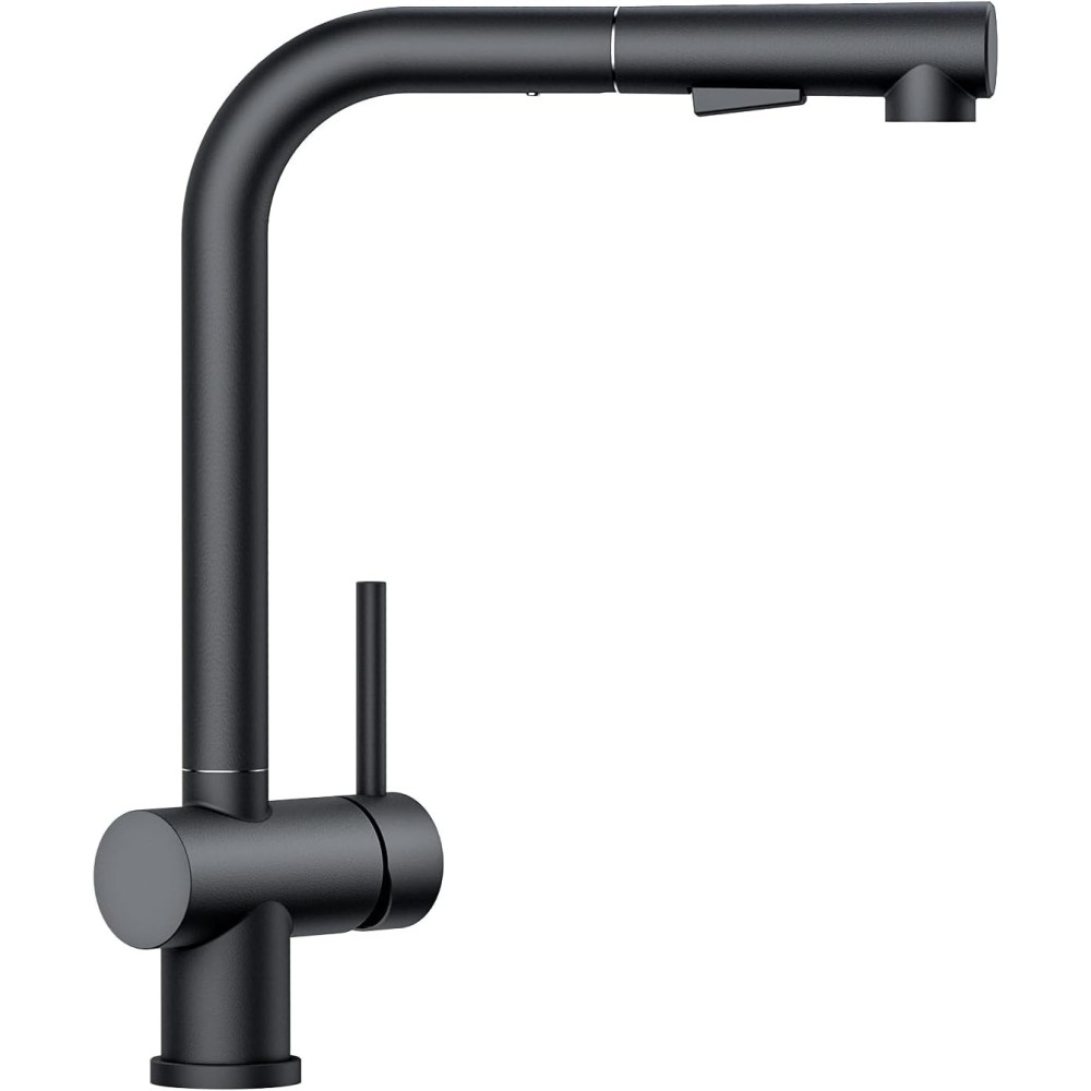 Batterie de cuisine Forus Dekf17, Noir, Bec de pull-arrière, Acier inoxydable