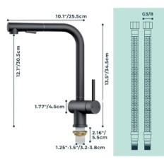 Batteria da cucina Foreius Dekf17, Bustina nera, estraibile, Acciaio inossidabile