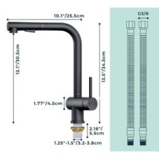 Batteria da cucina Foreius Dekf17, Bustina nera, estraibile, Acciaio inossidabile