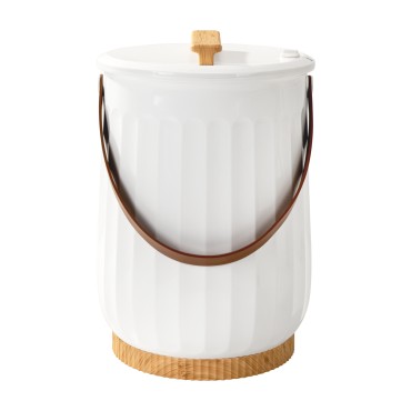 ELEGANTE Handtuchwärmer E18 400W Weiß mit Timer und Aromatherapiehalter — Vorderansicht