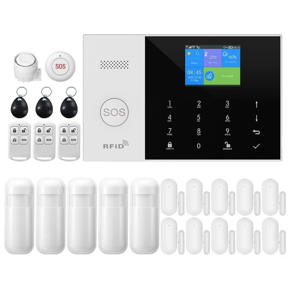 GSM SMART Home Alarm Kit, RFID, Wi-Fi, 24 pieces