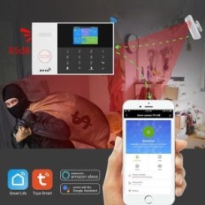 Kit d'alarme Smart Home GSM, RFID, Wi-Fi, 24 pièces